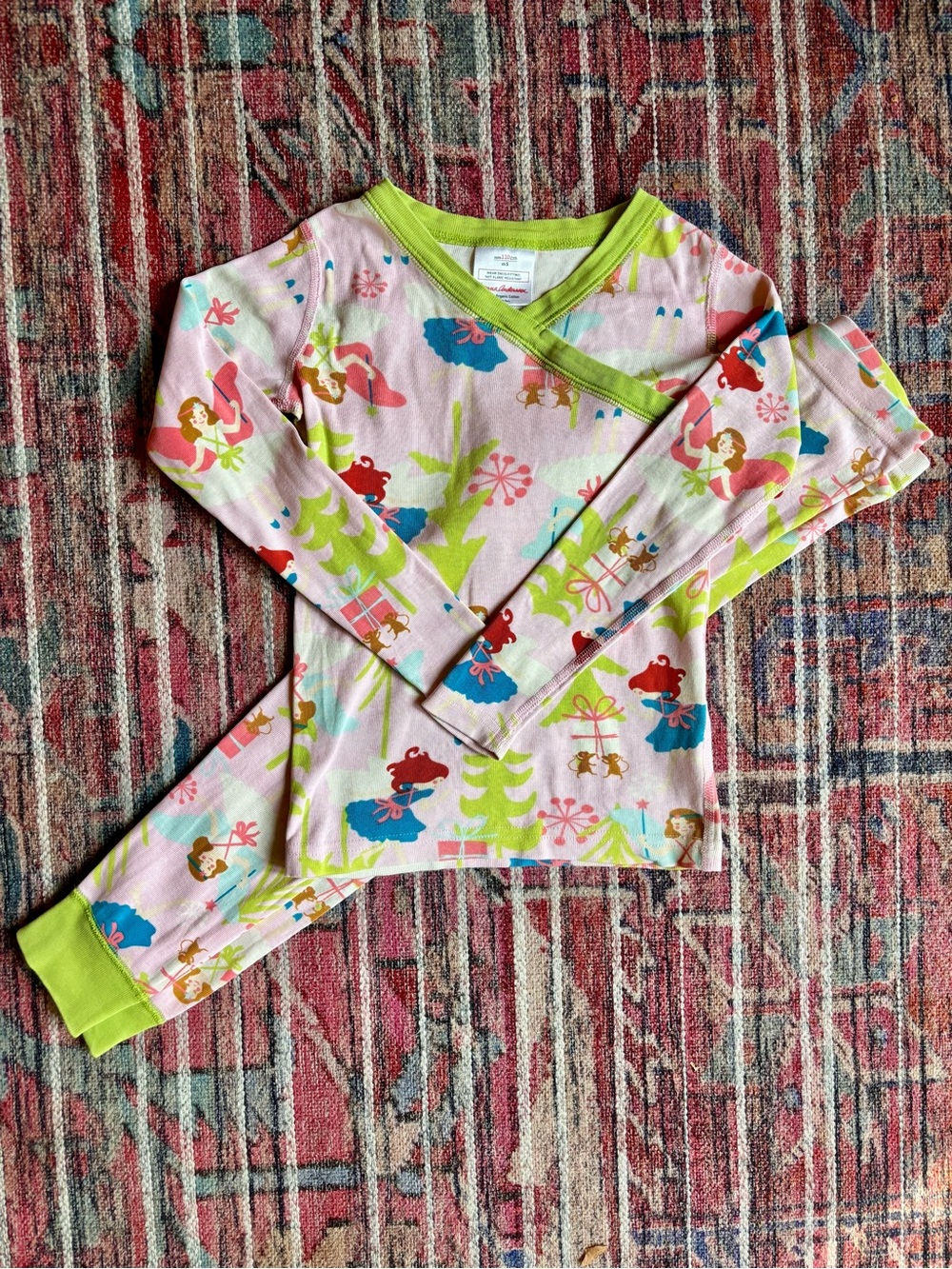 Hanna Andersson 5T Sugar Plum Fairy Holiday Long John Pajamas